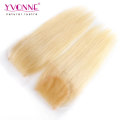 Fermeture de dentelle blonde naturelle brésilienne